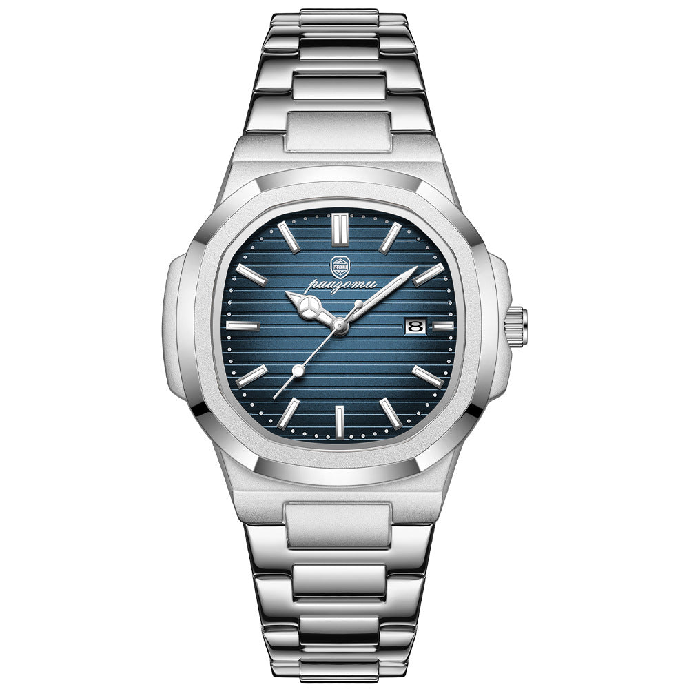 Men's quartz stainless steel watch