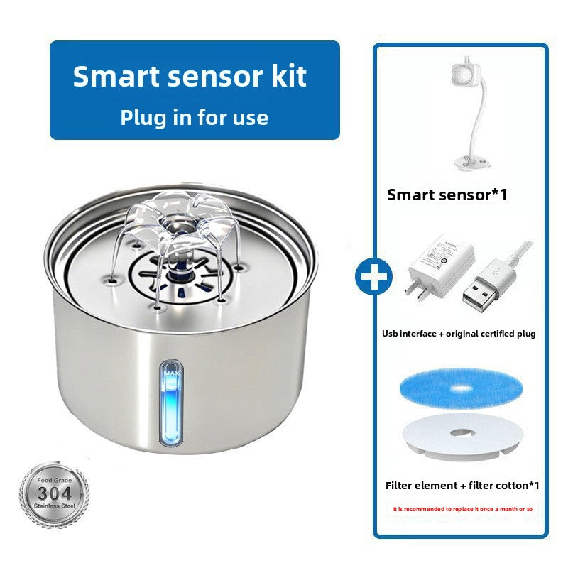 Stainless Steel Automatic Pet Water Fountain
