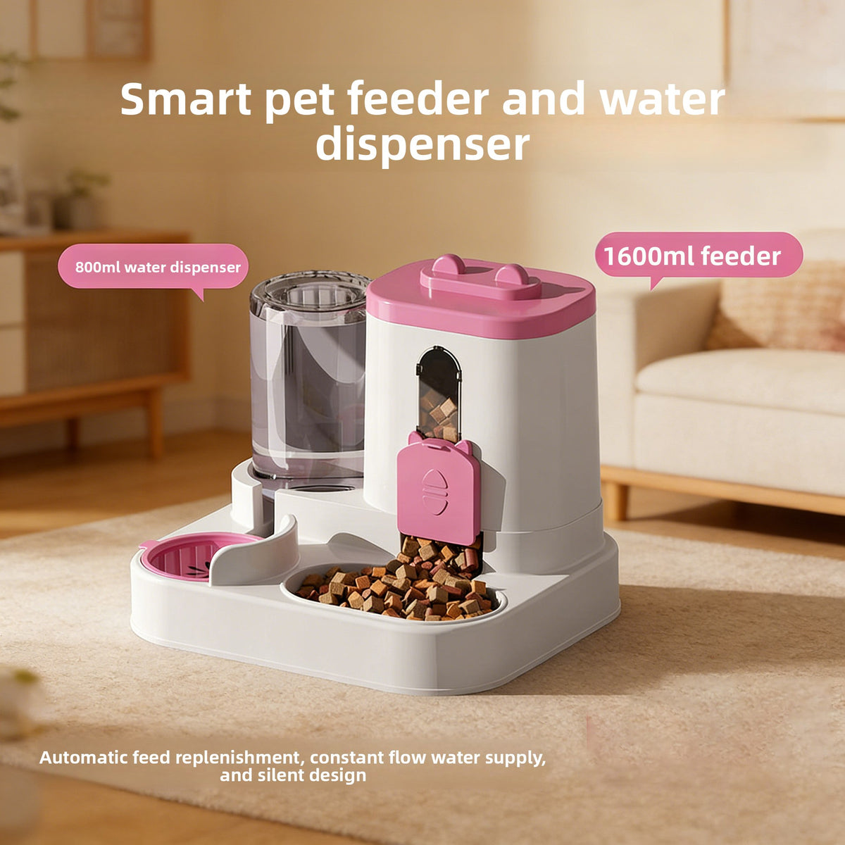 Automatic Pet Food and Water Dispenser