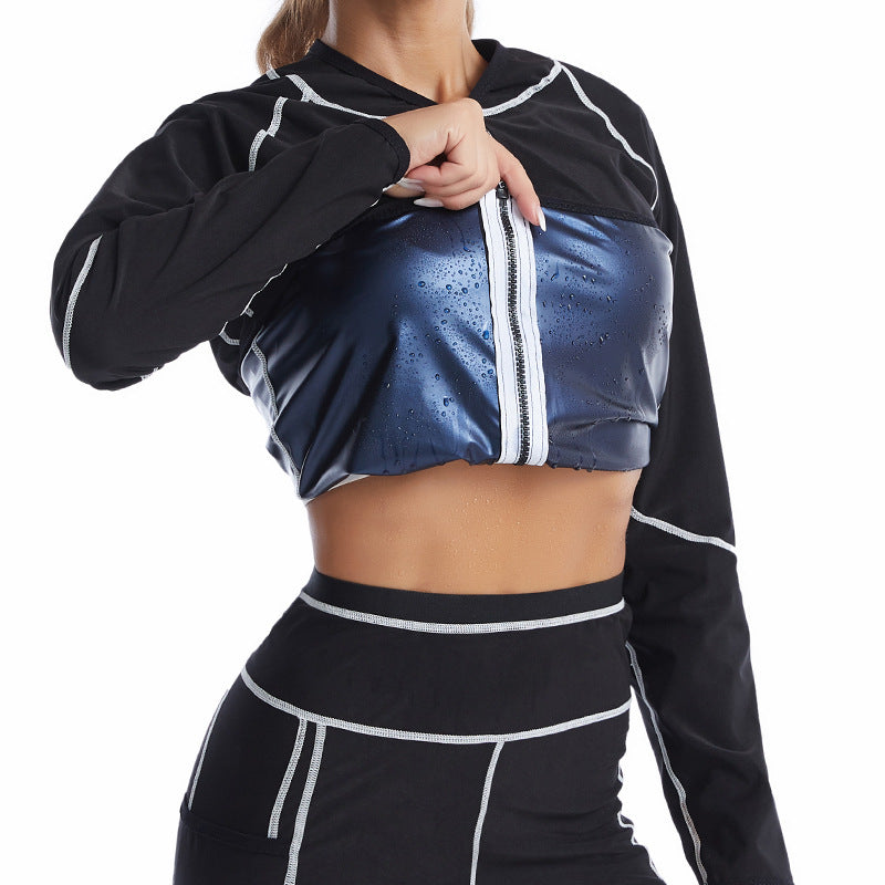 Womens Long Sleeve Shapewear Fitness Suit