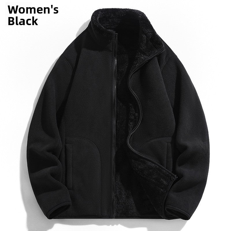 Reversible Polar Fleece Stand Collar Jacket