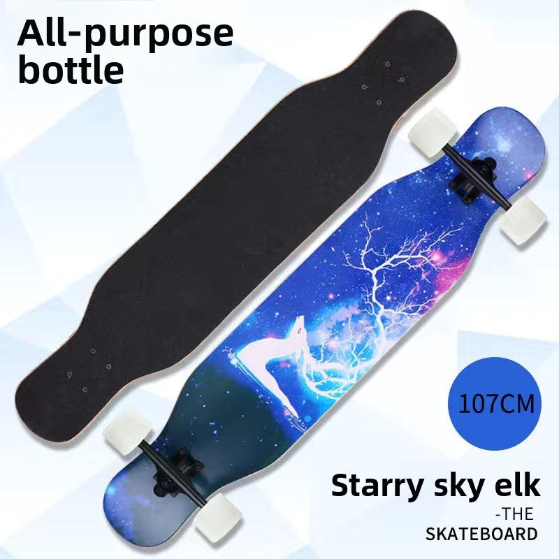 Four Wheel Double Warped Longboard Skateboard