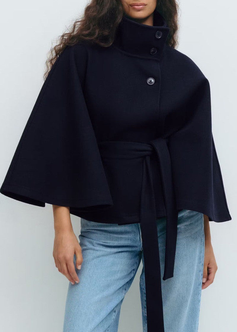 Womens Cape Collar Trench Coat
