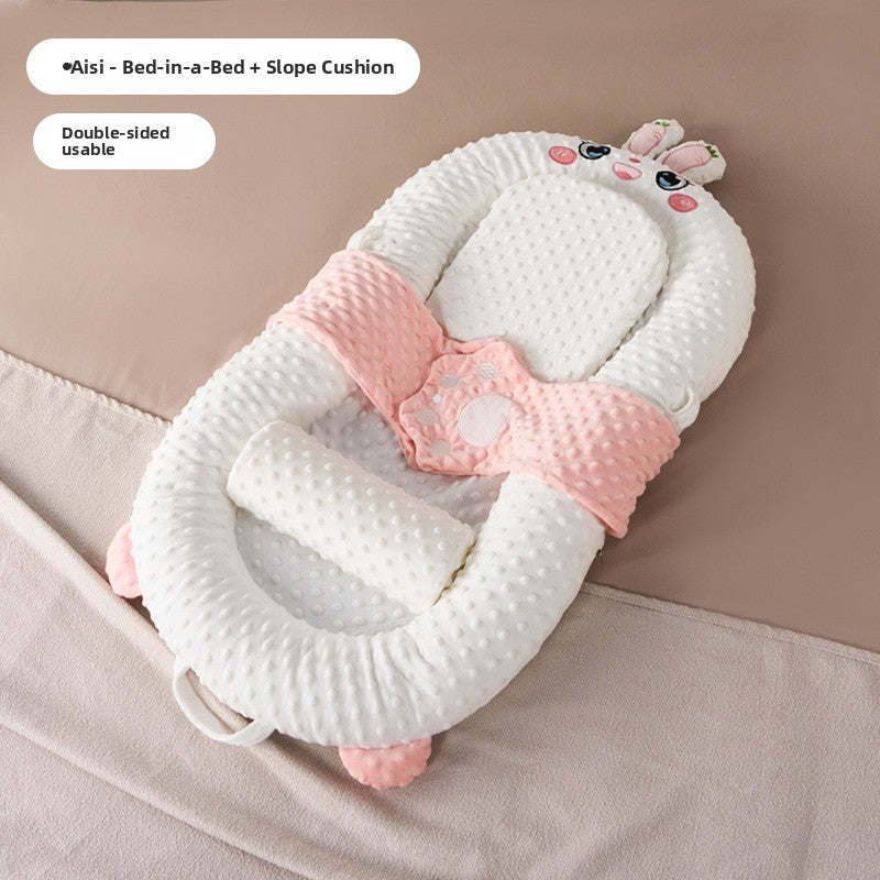 Baby Anti-Jump Soothing Bed with Slope Pad