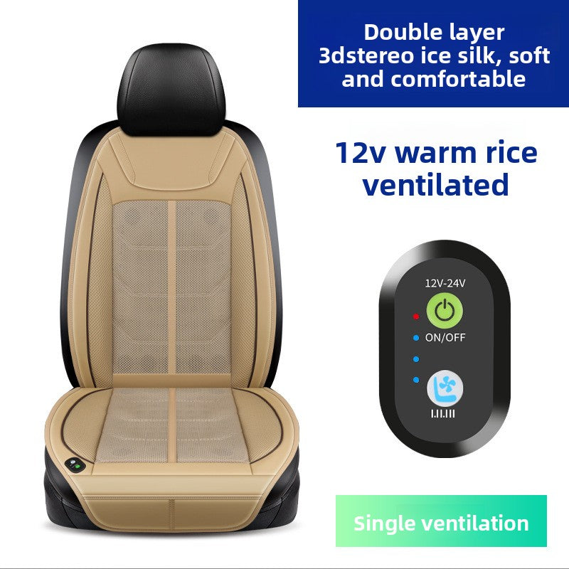 Car air conditioning, cooling and ventilation seat cushion