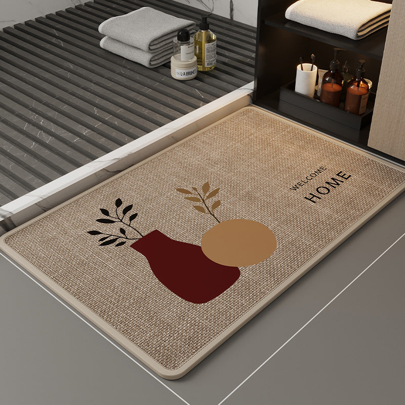 Cute Cartoon Bathroom Mat Absorbent Non-Slip Home Decor