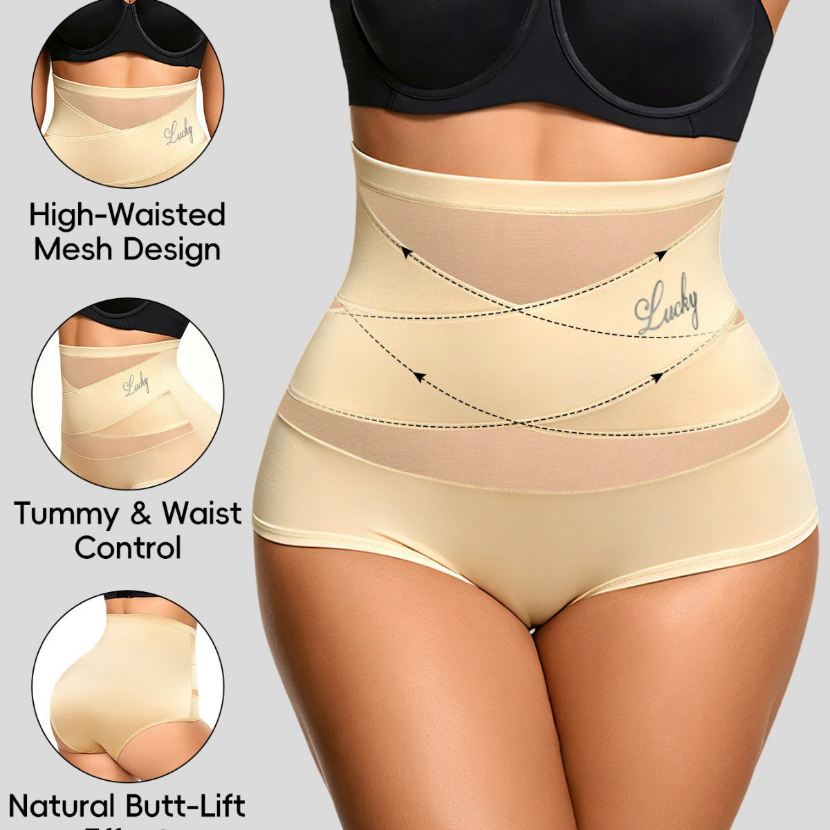 Womens High-Waist Tummy Control Panties