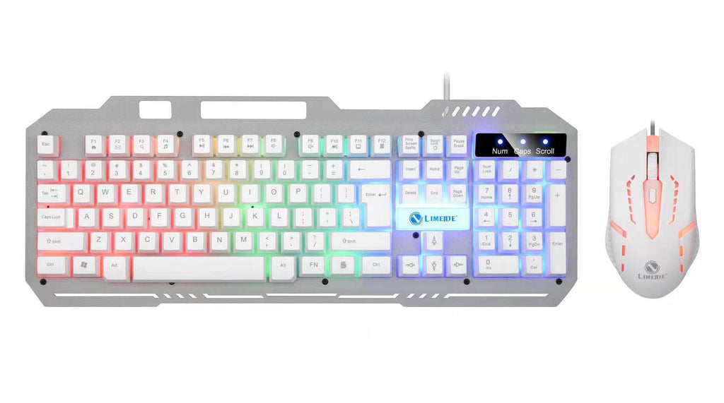 Mechanical Feel Keyboard and Mouse Set with Backlit Keys