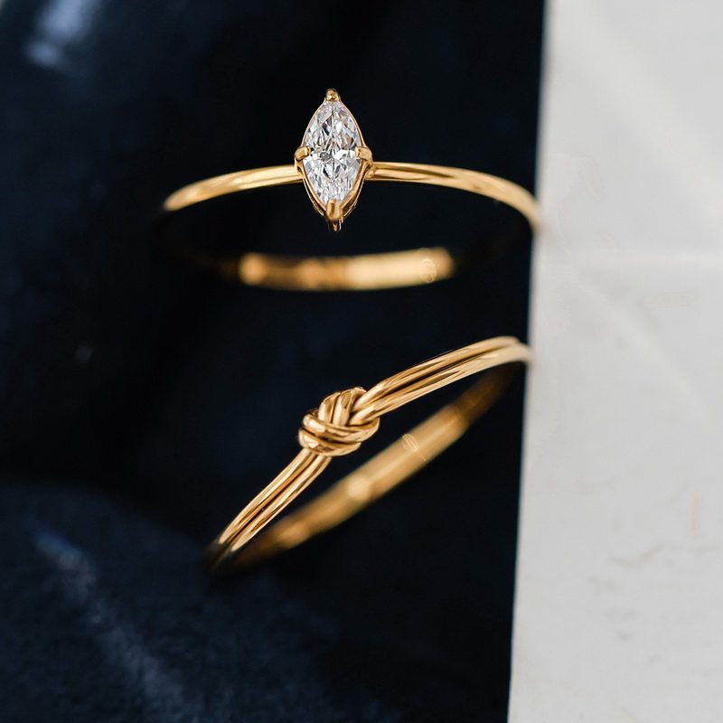 Vintage Marquise Diamond Stackable Ring