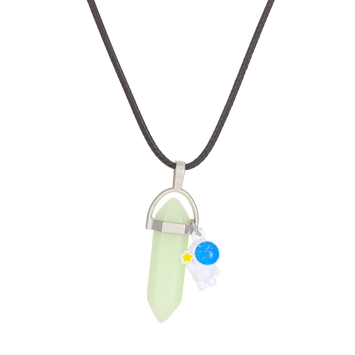 Spaceman Magnetic Couple Necklace Astronaut Clavicle Chain Luminous Jewelry