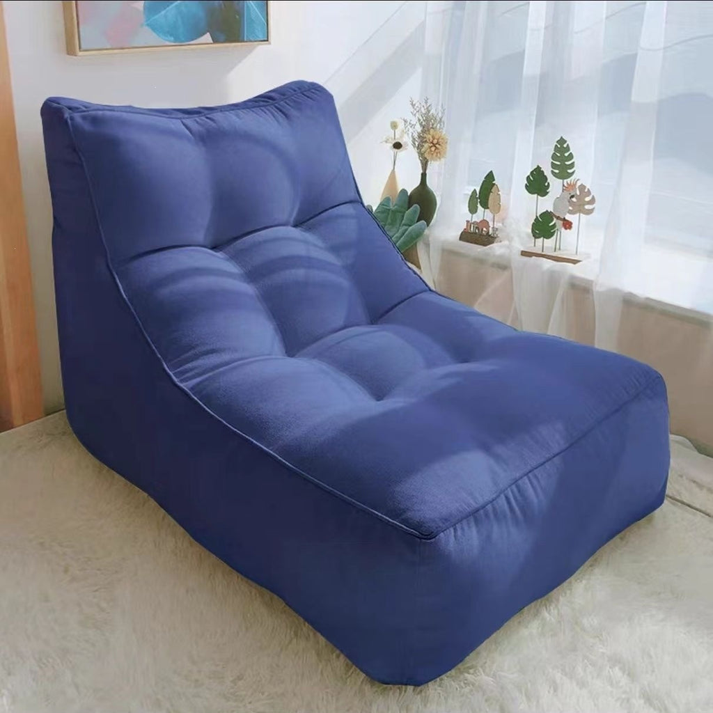 Single Leisure Chair Floor Lounge Bean Bag Tatami Lazy Sofa with Footrest