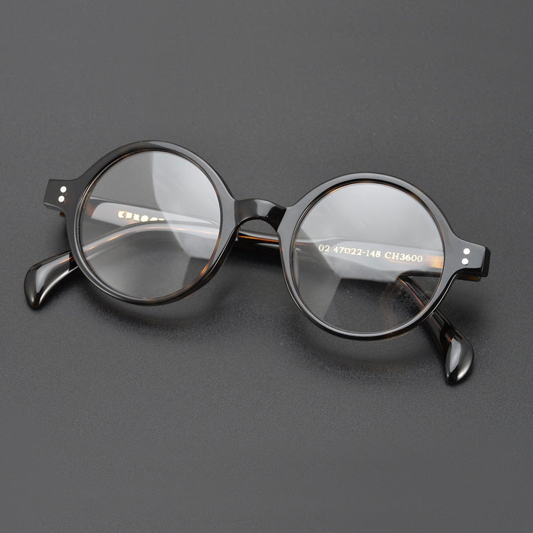 Transparent Round Resin Glasses Frame Anti Blue Light Retro Style