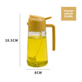 Spray the oil can over the glass