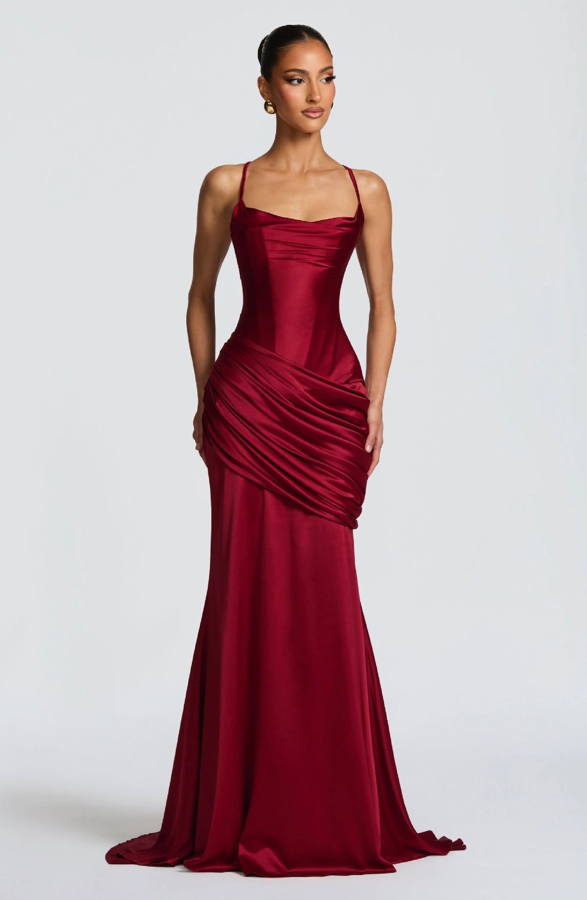 Elegant Women's Lace-up Long Dress