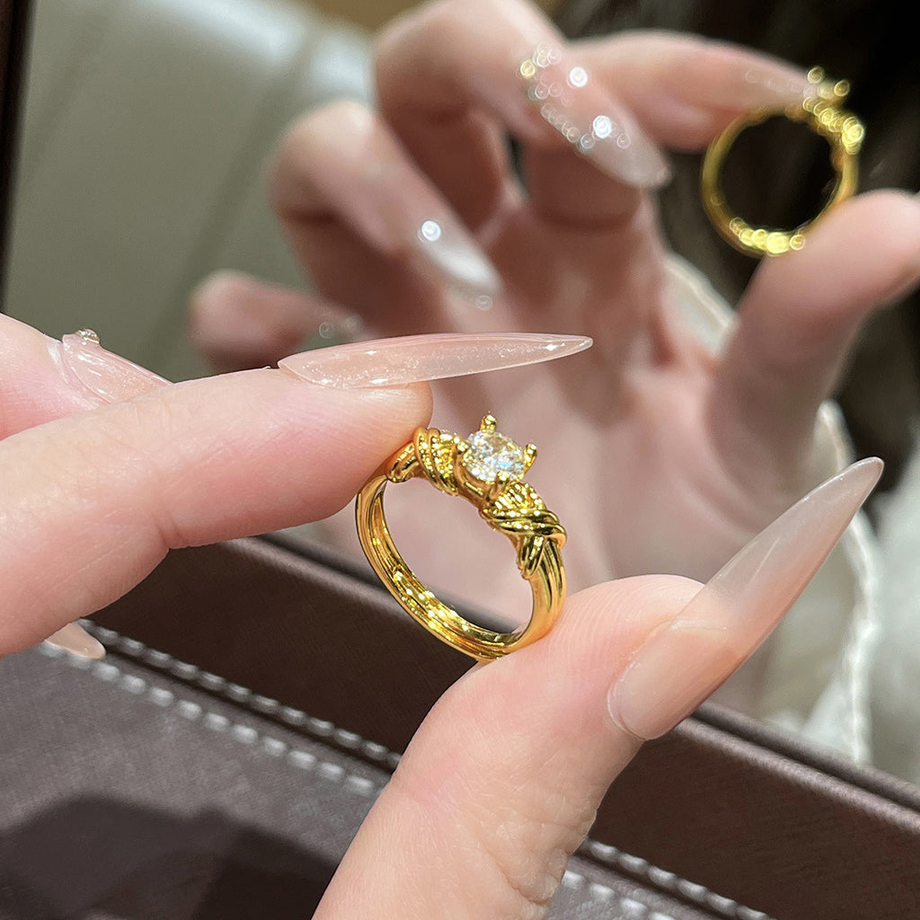 Twisted braid ring