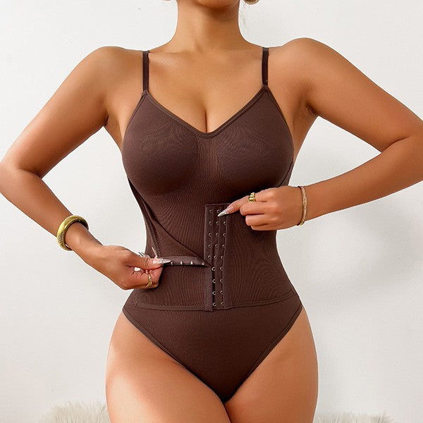 Womens Seamless Open Crotch Tummy Control Full Body Shaper Bodysuit