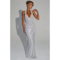 Sequined Halter Bodycon Dress