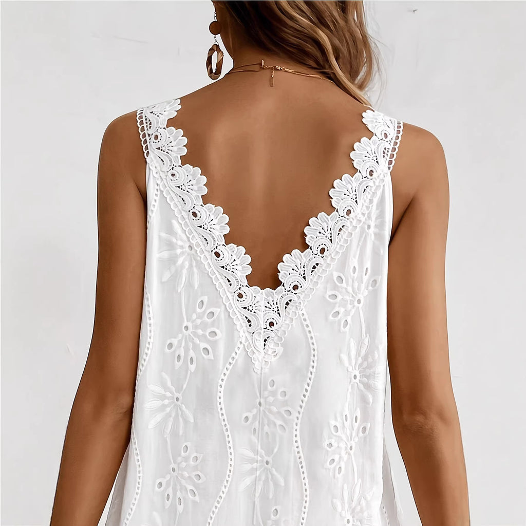 Sleeveless Solid Color Midi Dress
