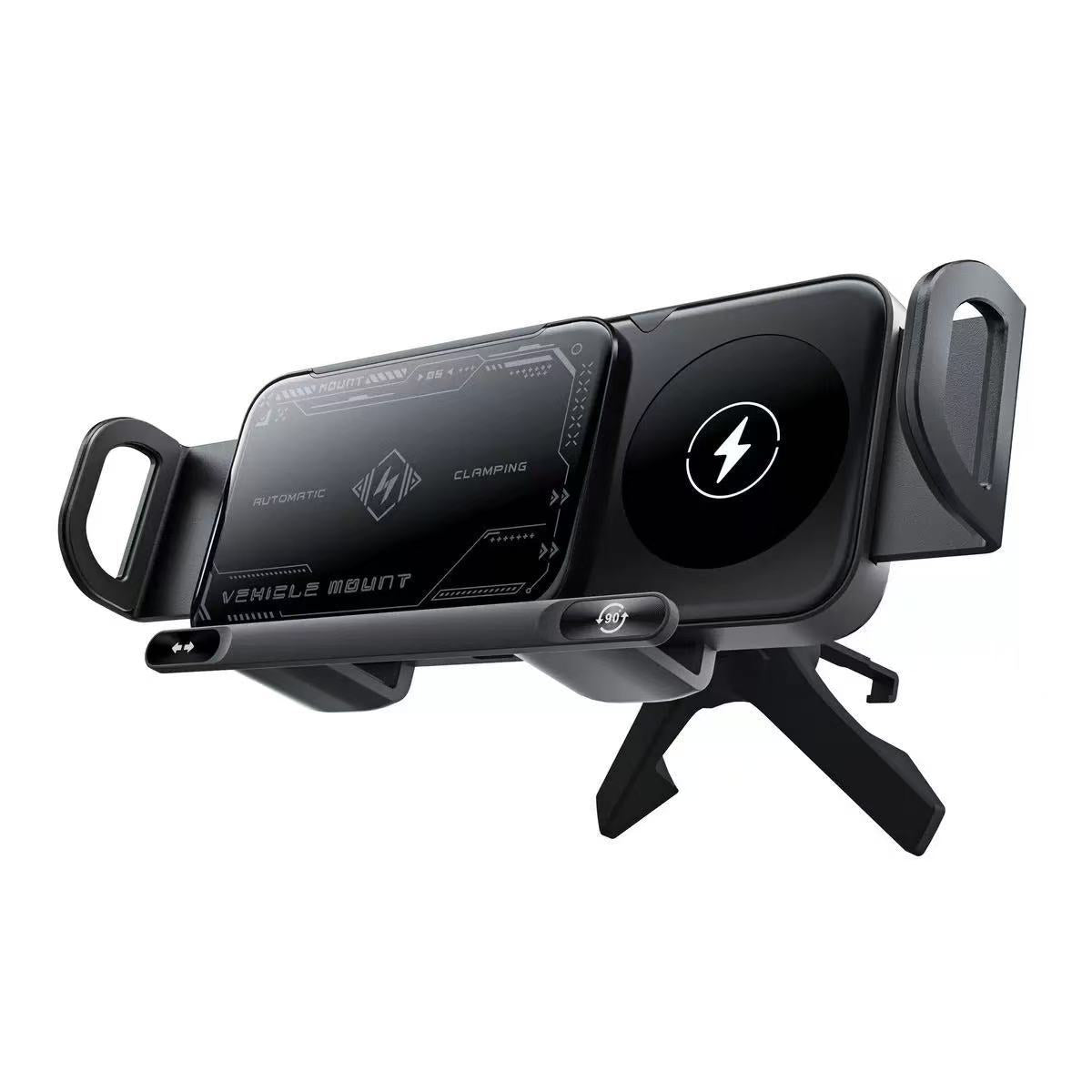 Dual Motor Wireless Car Phone Holder with Rotation