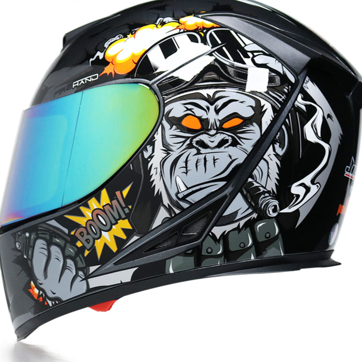 Full Face Bicycle Helmet with Dual Lenses