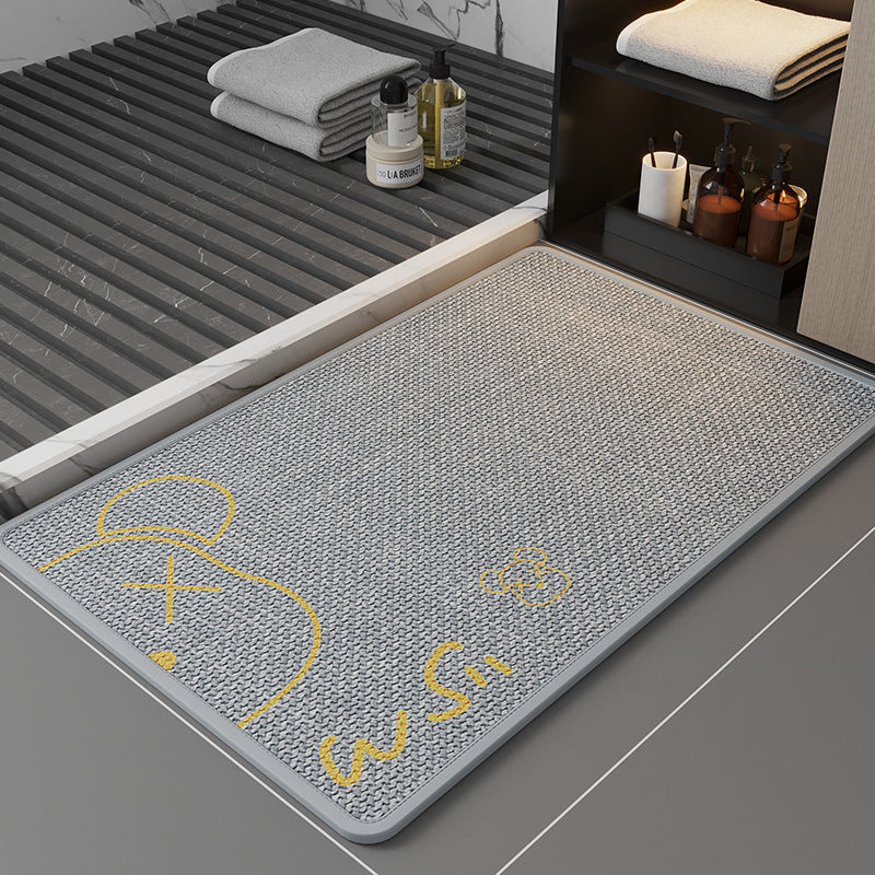 Cute Cartoon Bathroom Mat Absorbent Non-Slip Home Decor