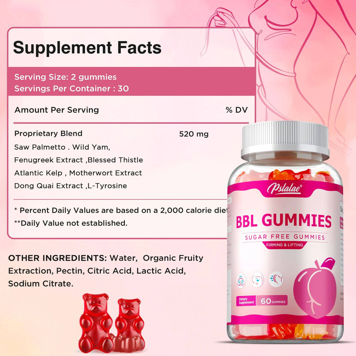 BBL Gummies for Body Shaping and Butt Enhancement