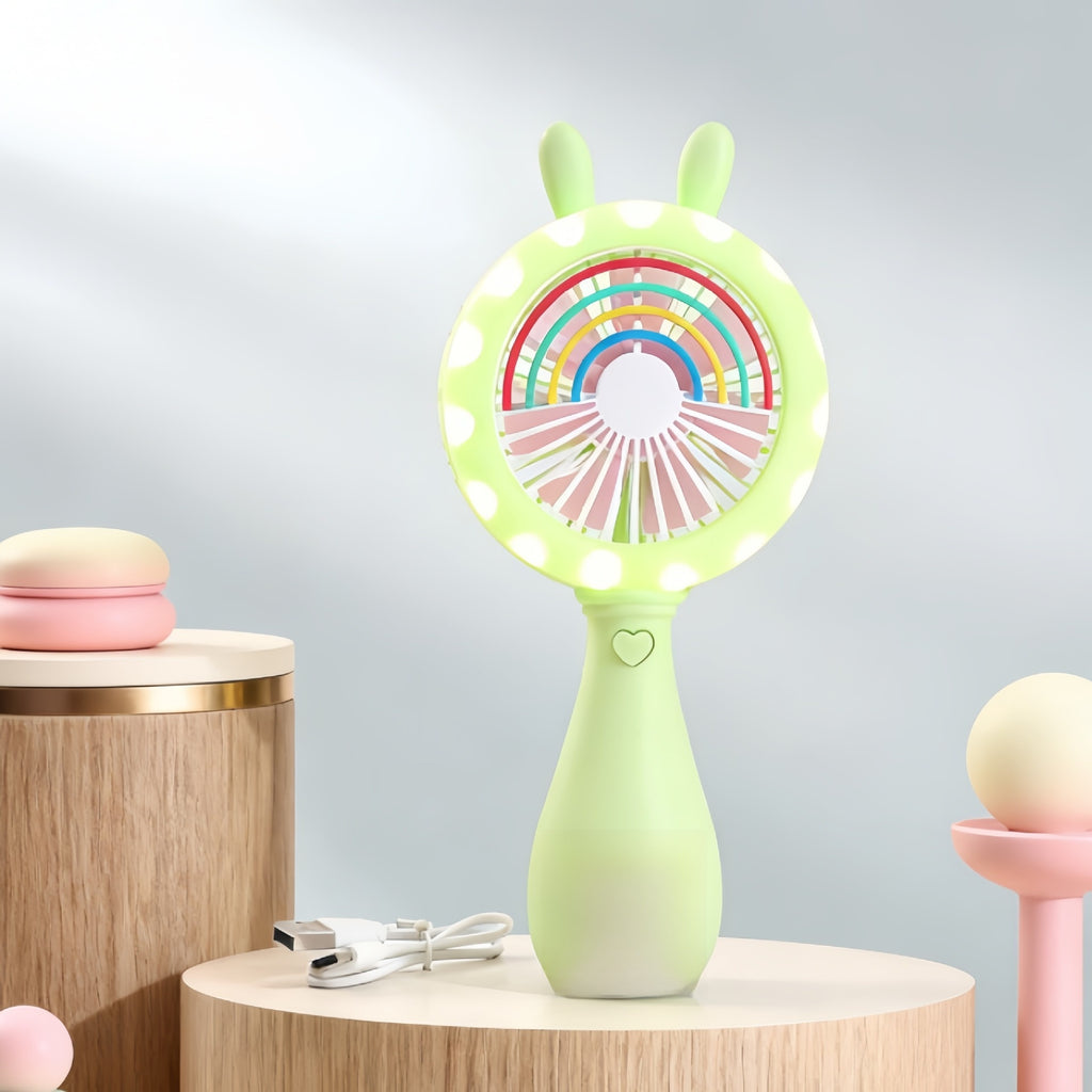 Cute Lollipop-Shaped Handheld Cartoon Mini Fan