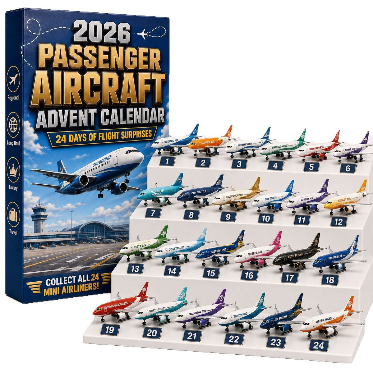Aircraft Series Blind Box Advent Calendar Christmas Toy