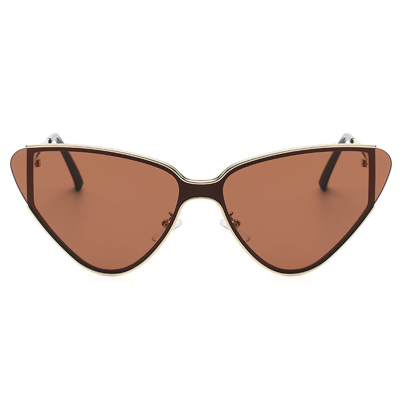Large Frame Metal Cat Eye Retro Sunglasses