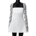 European and American Cross-border New Women's Solid Color Long-sleeved Lace Lace Backless Fashion Sexy Dating Slim Fit dress Trendy