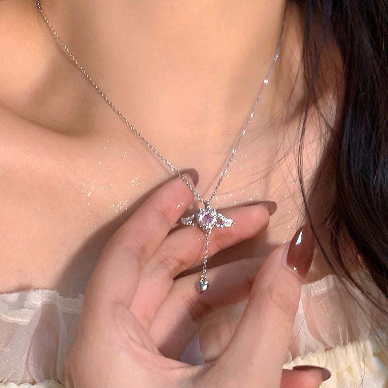 Zircon Bow Necklace for Women