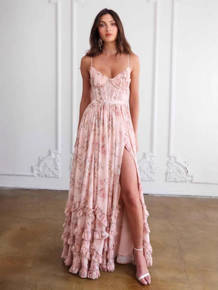 A fitted long dress