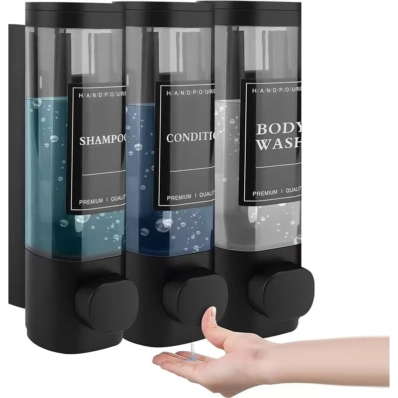 Wall Mounted Three Head Manual Soap Dispenser