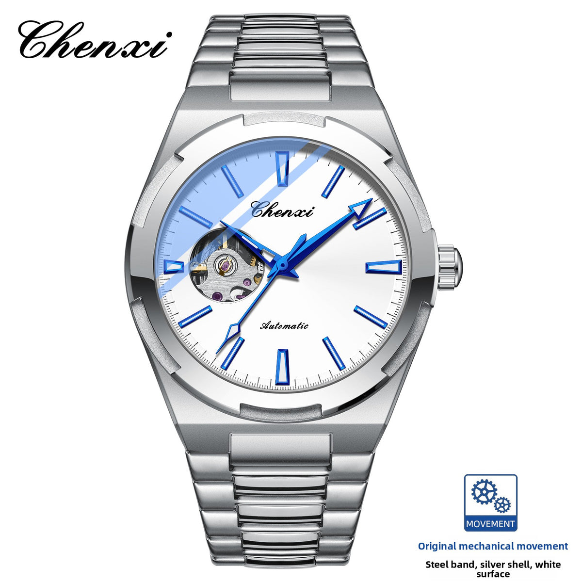Automatic Mechanical Watch for Men with Luminous Display