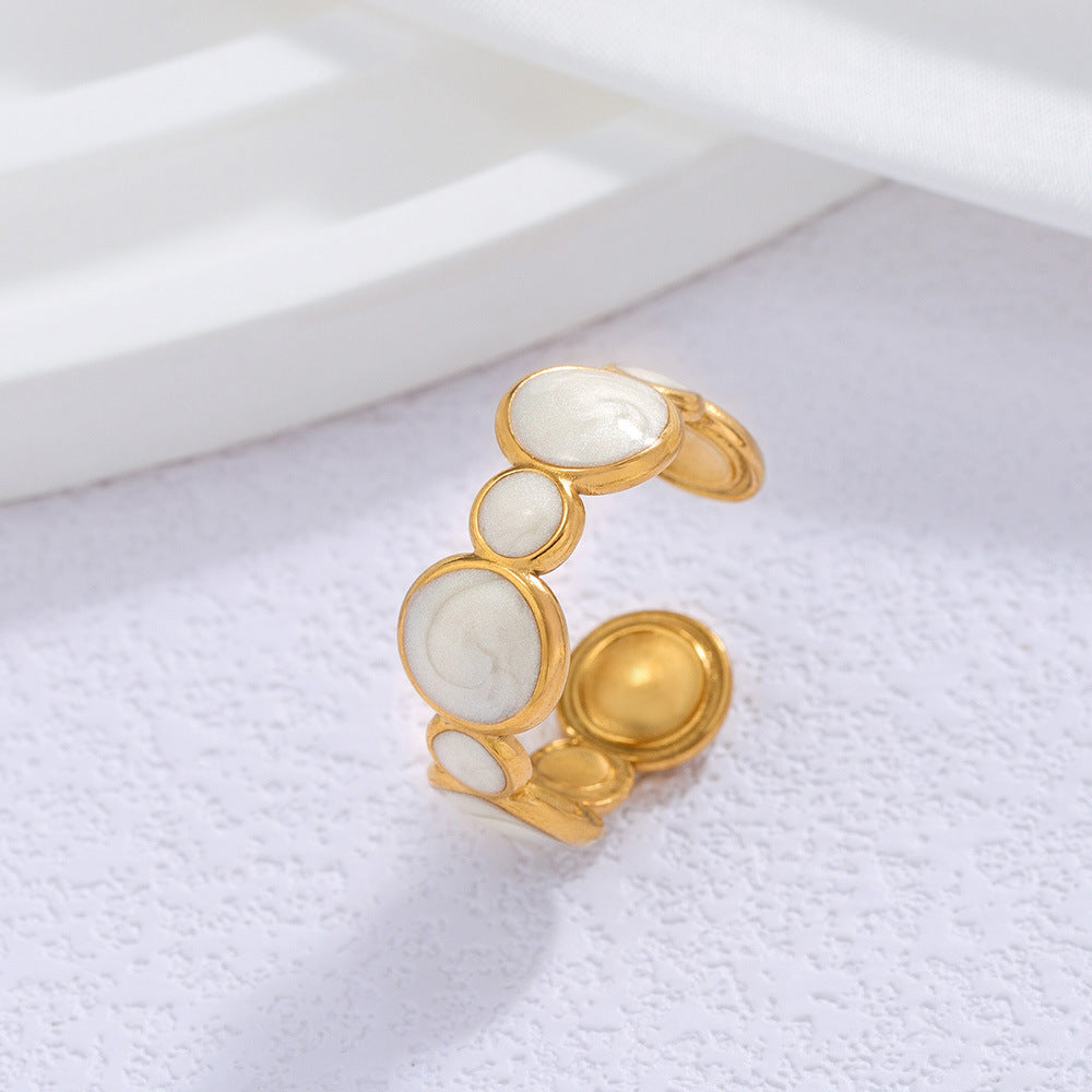 Adjustable Gold Plated Stainless Steel Ring