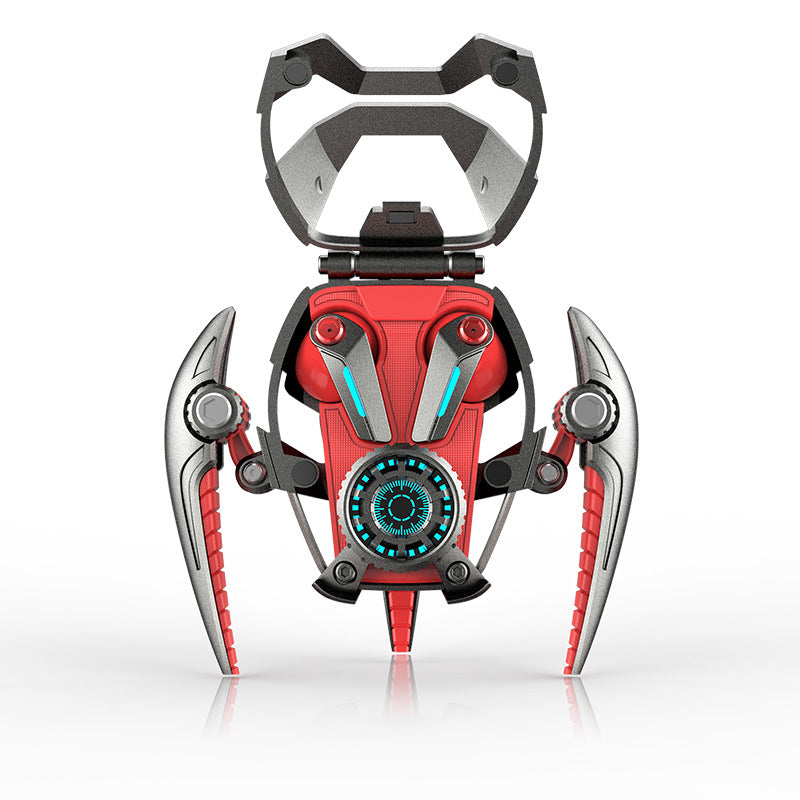 Cyberpunk Metal Bluetooth Headset with Luminous Effect