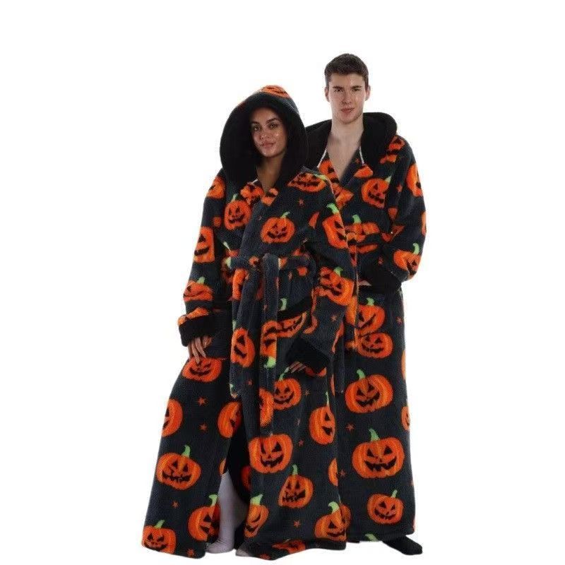 Fleece Bathrobe with Hood