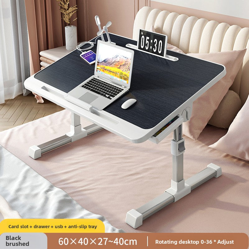 Adjustable Foldable Laptop Bed Desk with USB Port