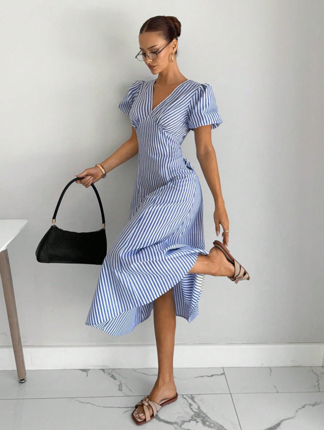 Striped midi dress