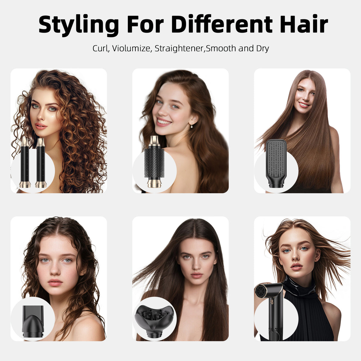 Multifunctional Hot Air Comb Styler