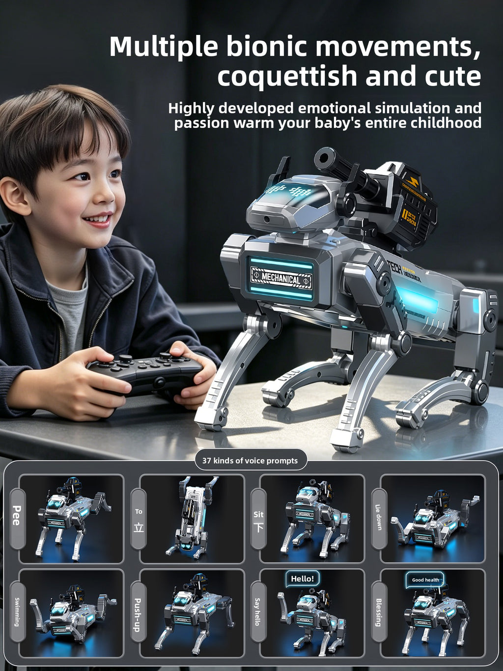 Programmable AI Robot Dog with Remote Control