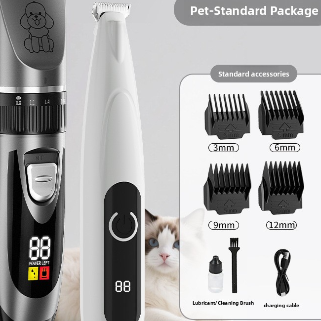 Pet Hair Trimmer and Grooming Kit