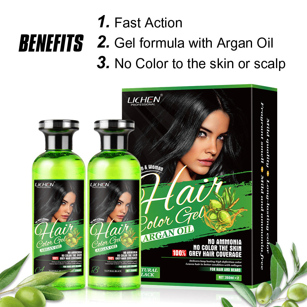 Plant-Based Hair Dye Set with Argan Oil