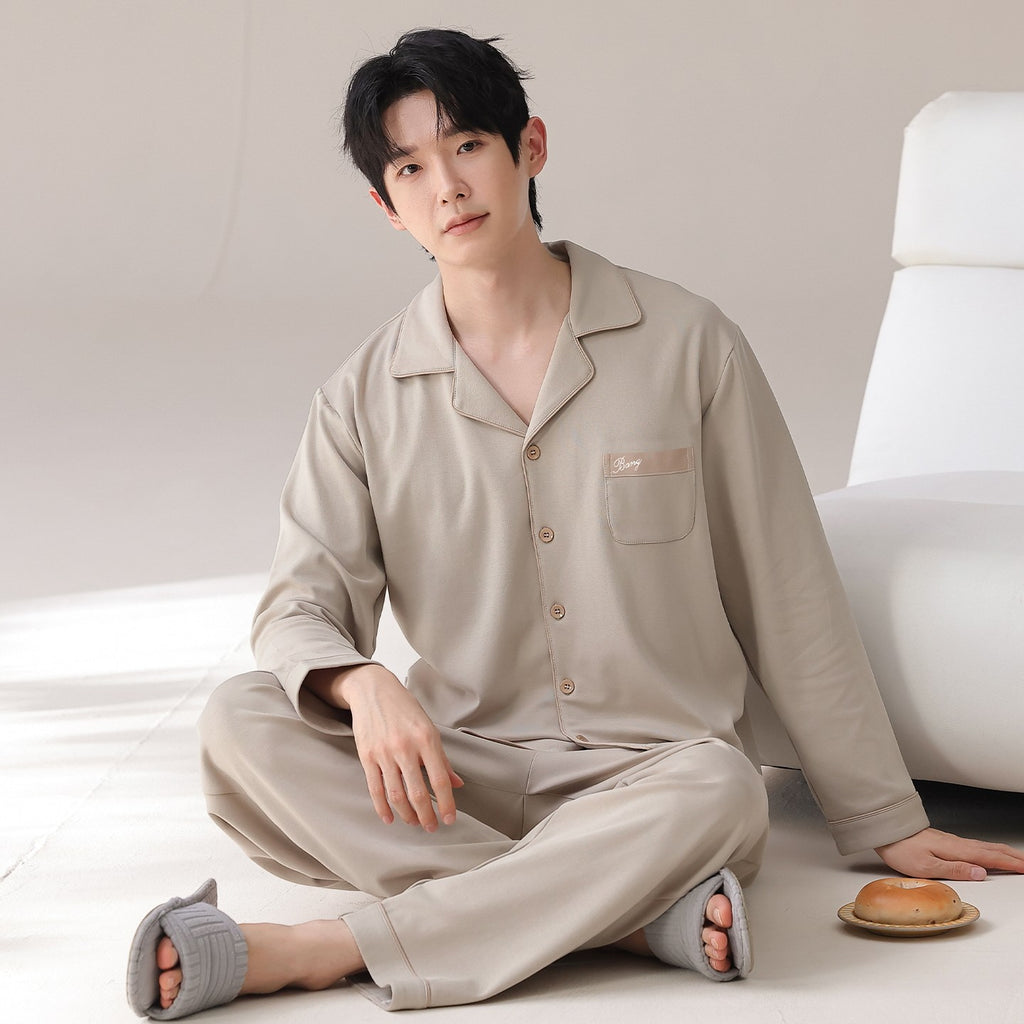 Men's 100% Pure Cotton Long-Sleeve Pajama