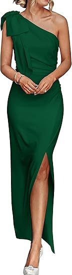 One Shoulder Evening Banquet Dress