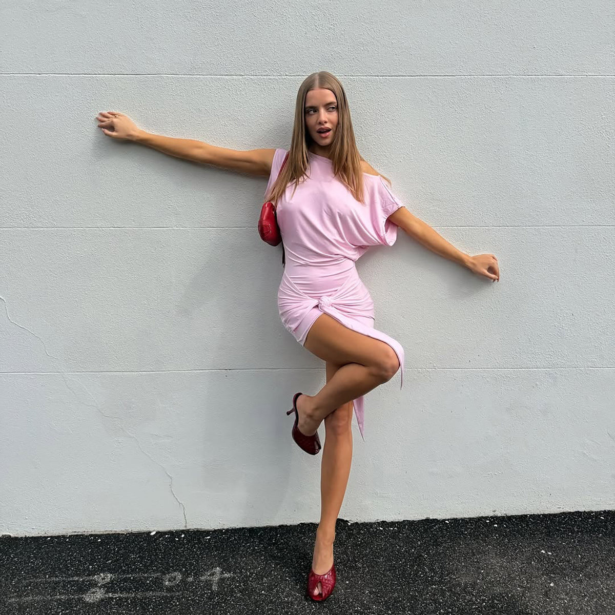 Women's loose one-shoulder dress