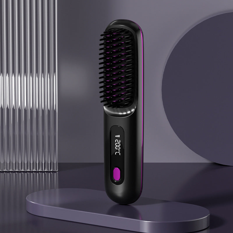 LCD Wireless Hair Straightening Comb