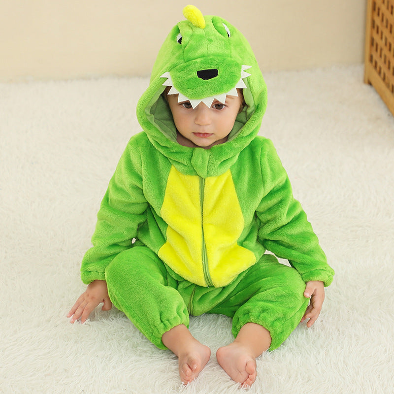 Flannel Dinosaur Infant Jumpsuits
