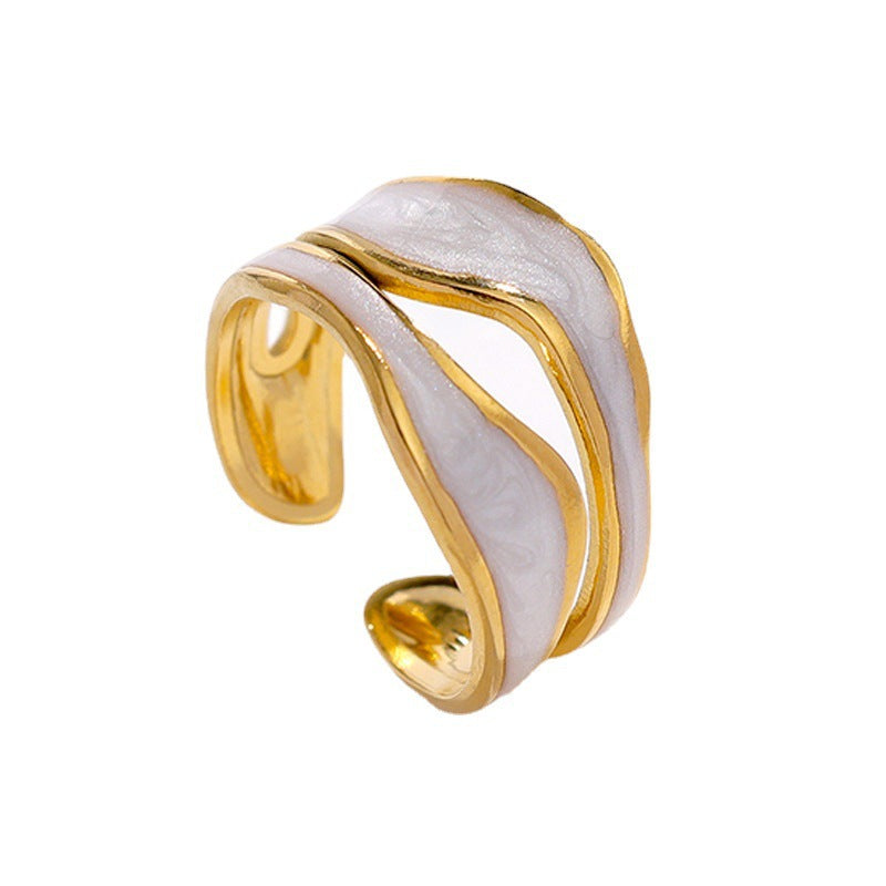 Adjustable Gold Plated Stainless Steel Ring