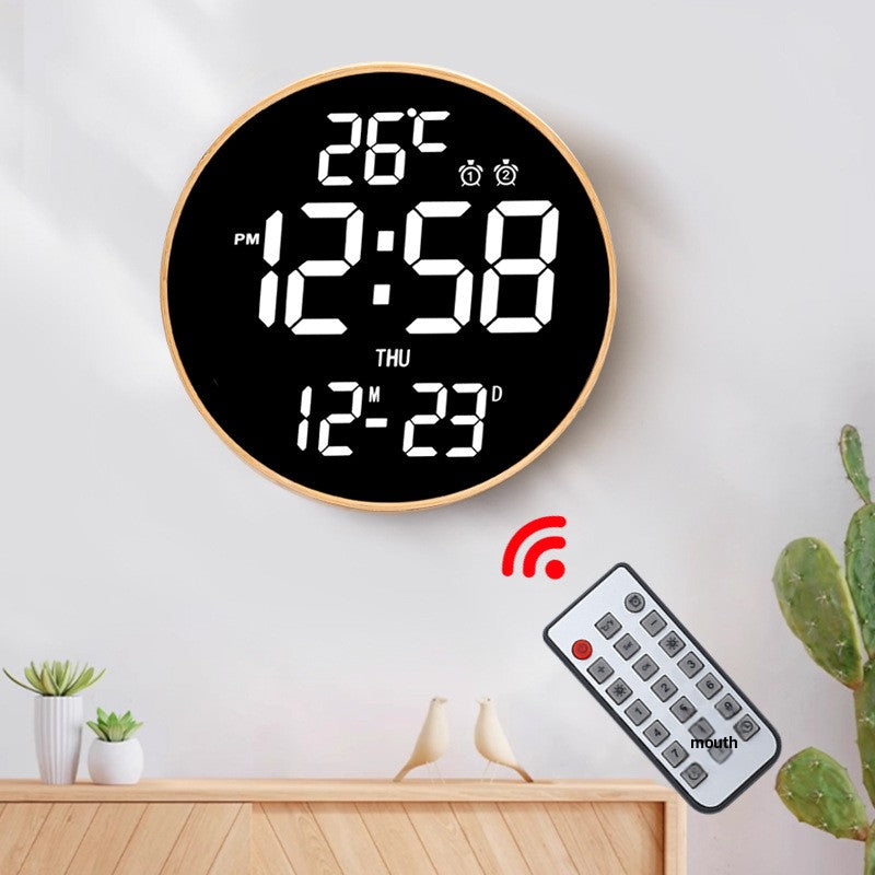 RGB WiFi Wall Clock Digital Perpetual Calendar LED Alarm Clock App Control